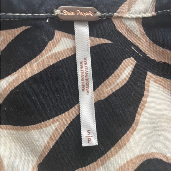 Free People Floral Halter Mini Dress - White, Black & Blue - Picture 11 of 12